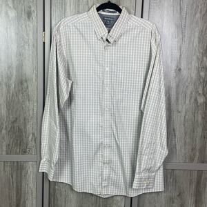Eddie Bauer plaid button down dress shirt men’s tall L